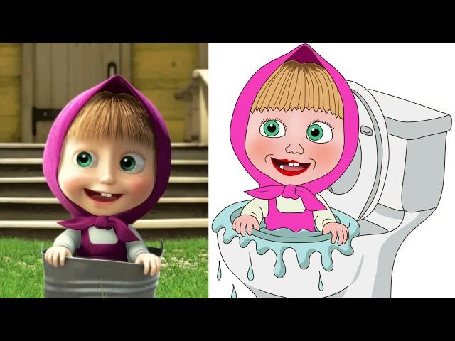 Masha and The Bear - How they met | Drawing Meme