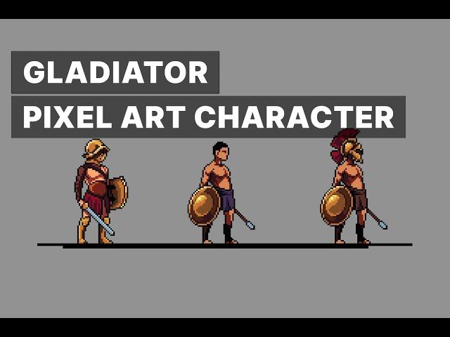 Pixel Gladiator 2D Asset Pack for Platformer Game