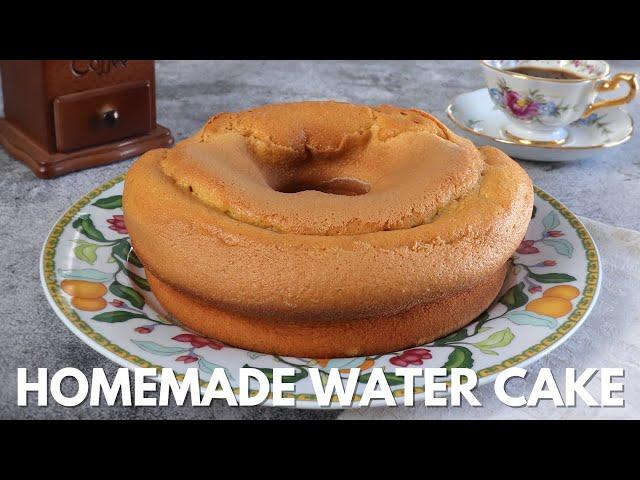 Homemade water cake Recipe (without milk and butter) | Food From Portugal