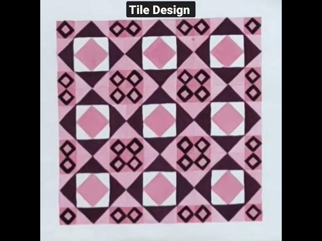 Tile Design | 3d design | poster colours #art #youtubeshorts