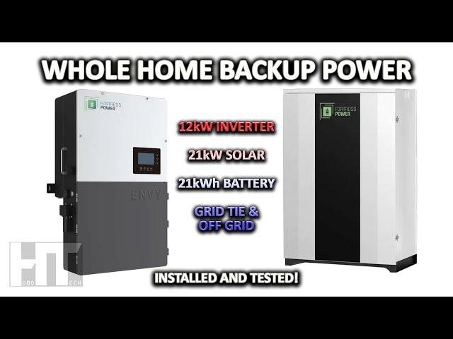 Fortress Power Envy True 12k | eFlex 5.4 Whole Home Backup Solar Power System