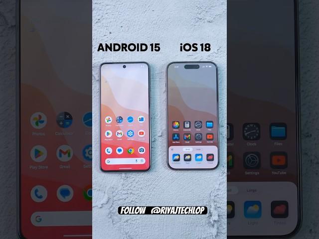 Android Vs IOS 18 | Dark mode #android #iphone #darkmode