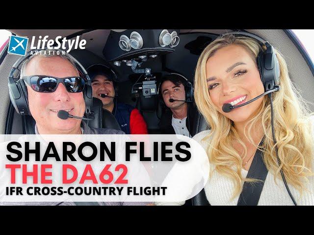 Sharon Flies the Diamond DA62 on IFR Cross Country Flight