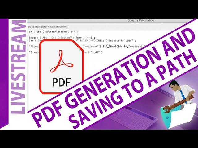 PDF Generation and Saving to a Path in FileMaker - Q&A