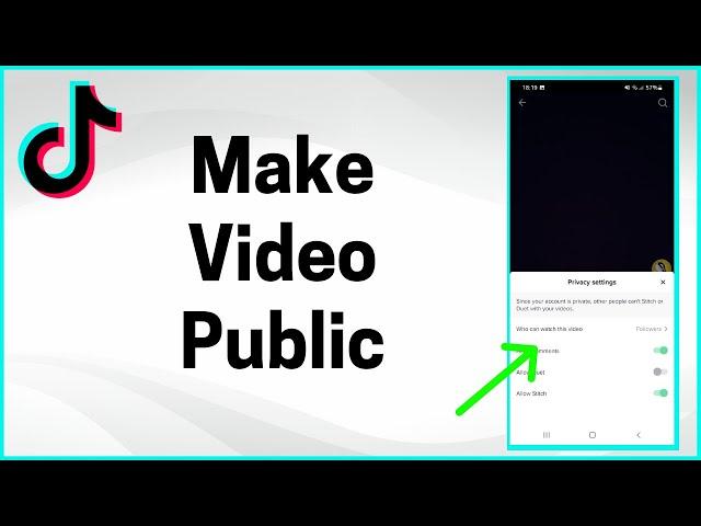 How to Make Private TikTok Video Public