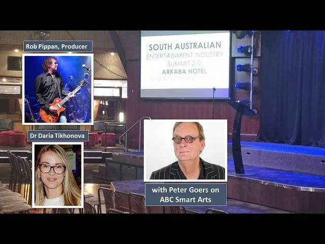 Save SA Entertainment Industry: Rob Pippan and Daria Tikhonova with Peter Goers on ABC Smart Arts