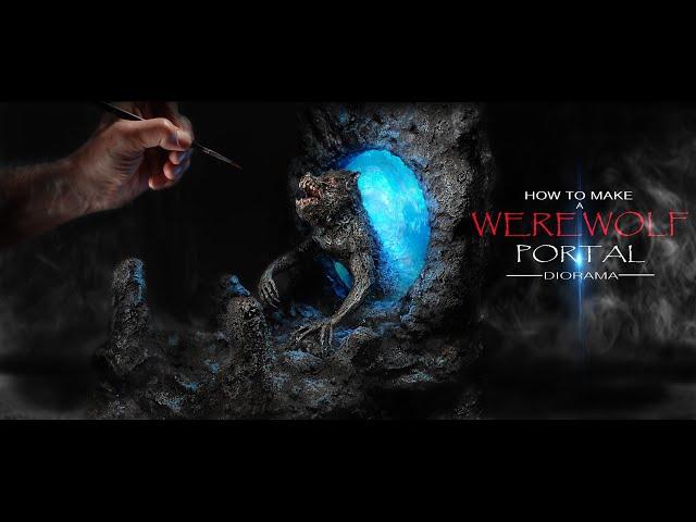 How to make a WEREWOLF / LYCAN  PORTAL Diorama  Polymer clay