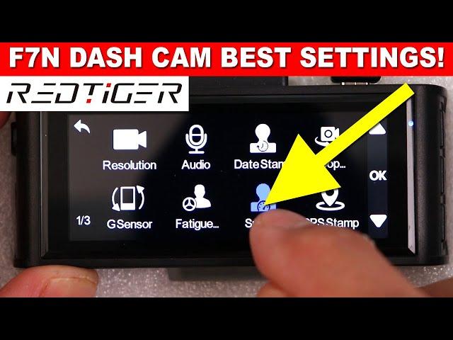 REDTIGER F7N Dash Cam Full Menu & Recommended Settings (4K, 2K, HD, GPS, Park Mode, WIFI)