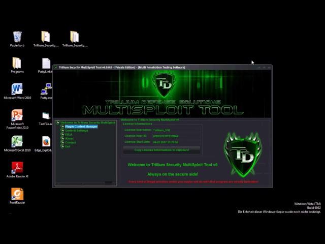 Trillium Security MultiSploit Tool v6 - EDGE Exploit