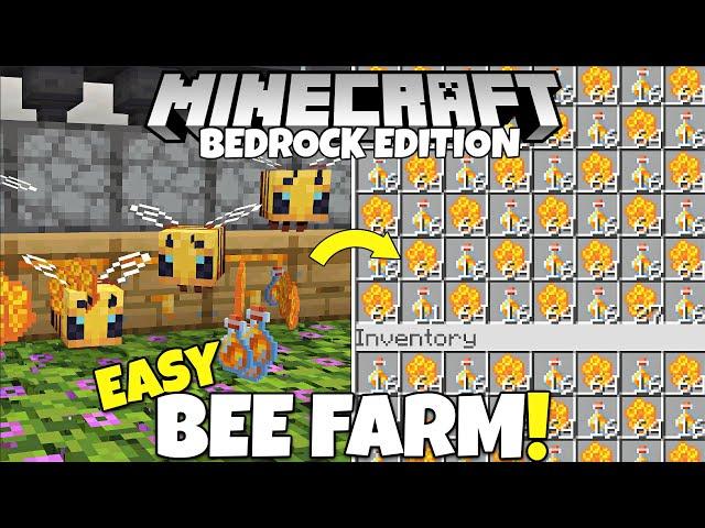 Minecraft Bedrock: Improved Honey / Honeycomb Farm Tutorial! (Bee Farm) MCPE Xbox PS5 PC Switch