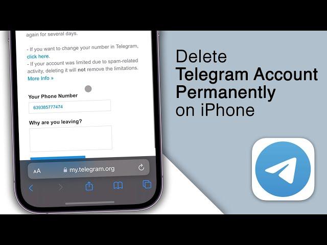 How to Delete Telegram Account PERMANENTLY on iPhone