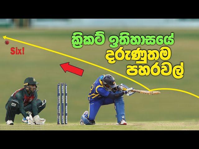 ක්‍රිකට් ඉතිහාසයේ දරුණුතම පහරවල් | Top 10 Most Amazing Shots In Cricket