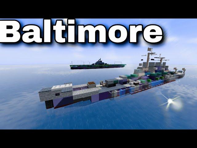 USS Baltimore (CA-68) (1944) (Heavy Cruiser) | Minecraft Tutorial | 1:5 Scale