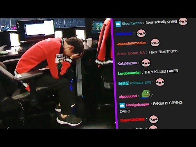 Faker CRYING ON STAGE with Twitch Chat Reactions (Worlds 2017 SKT vs SSG Finals)