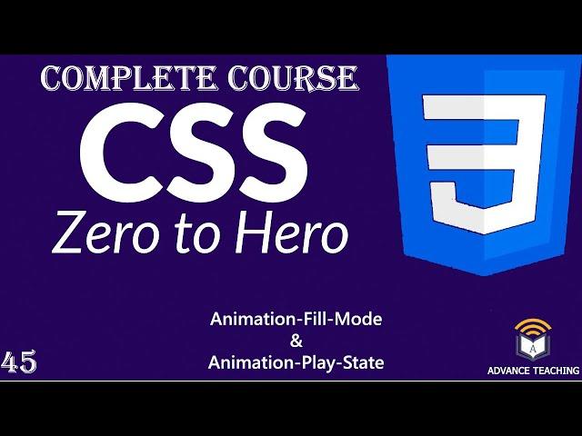 Animation Fill Mode & Animation Play State in CSS in Urdu/Hindi