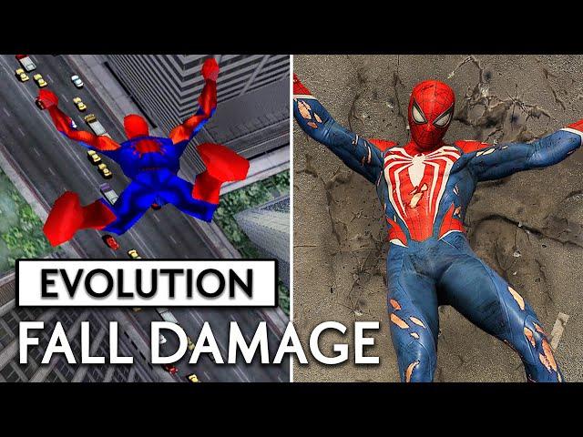 Evolution of FALL DAMAGE in Spider-Man Games!