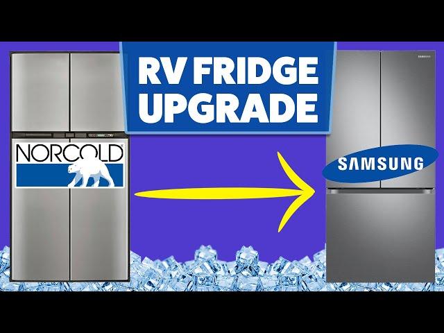 RV FRIDGE SWAP - Norcold 2118 to Samsung RF18 - Absorption Refrigerator Died So We Went Residential