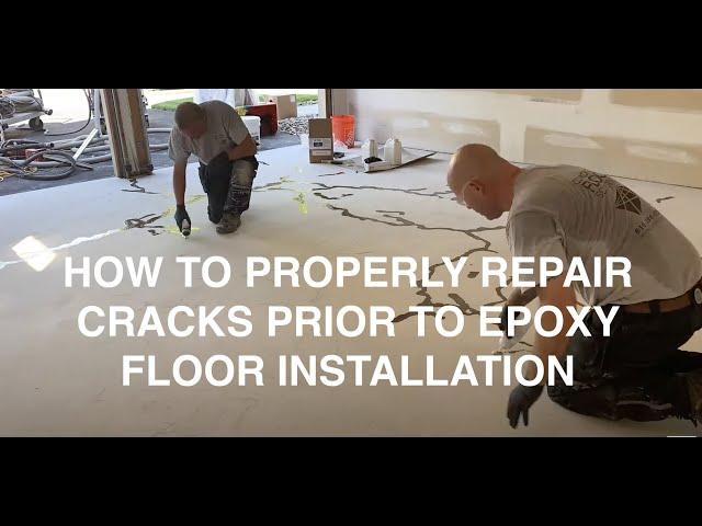 How to repair cracks and spalls in concrete floors before applying epoxy coatings.