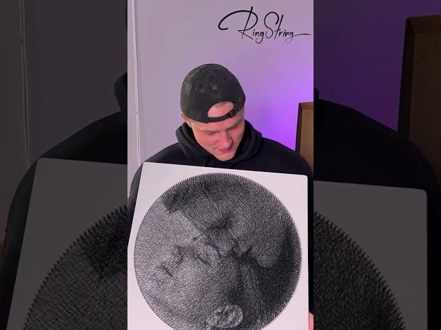 From Photo to String Art Masterpiece! Watch the Process & Shop ringstring.eu! #hobbyart #ringstring