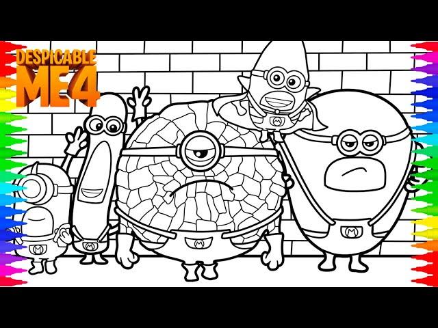 Despicable Me 4 Assemble The Mega Minions Coloring Pages