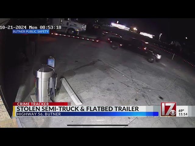 Butner police need help finding suspects in semi-truck theft