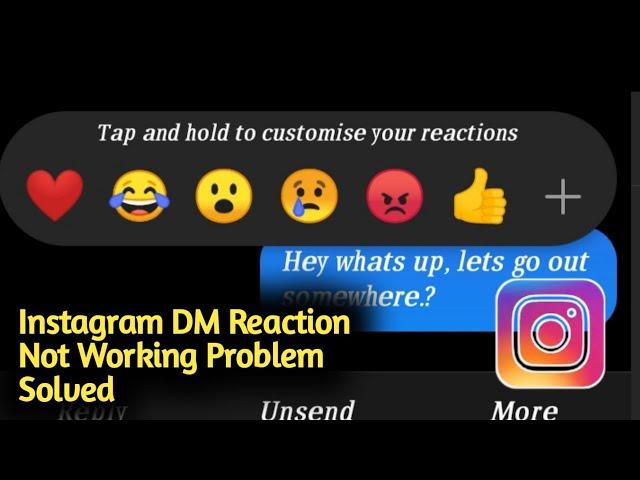 Fix Instagram DM Reaction Not Working Problem Solved