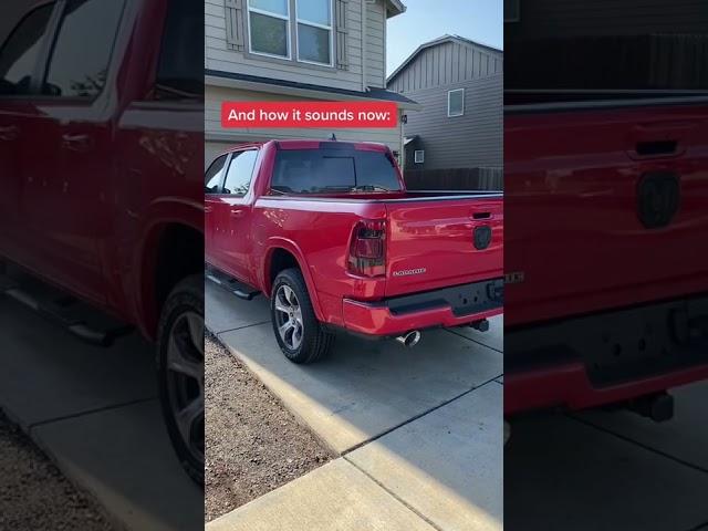 This New Exhaust on my Ram 1500 sounds SO GOOD  | Before & After COLD START | B2 Fabrication