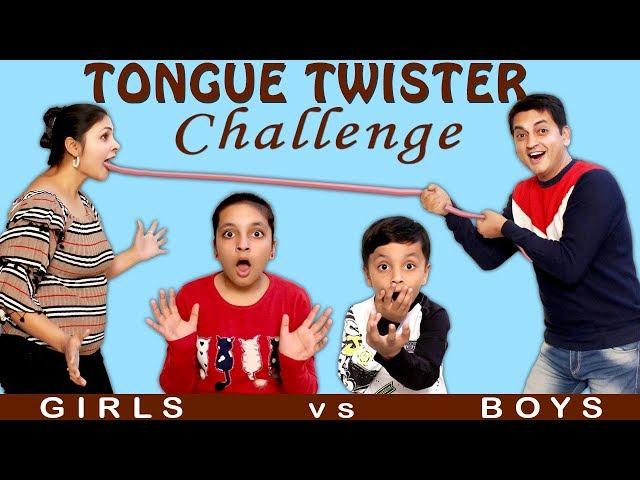 TONGUE TWISTER CHALLENGE | Boys vs Girls Funny Bloopers | Family Challenge | Aayu and Pihu Show