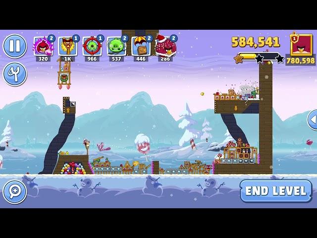 Angry Birds Friends Level 9 Tournament 1491 three stars NO POWER-UP walkthrough 2024-12-23