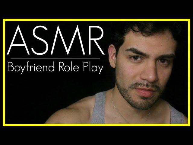 ASMR - Boyfriend Role Play for Sleep (Male Whisper, Kissing, Close Up)