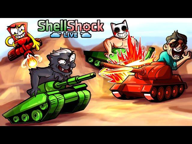 ЭТО ТАНКИ 2D, НО У НАС У ВСЕХ ТОЛЬКО ОДНО ОРУЖИЕ! УГАРНАЯ БИТВА ТАНКОВ В SHELLSHOCK LIVE