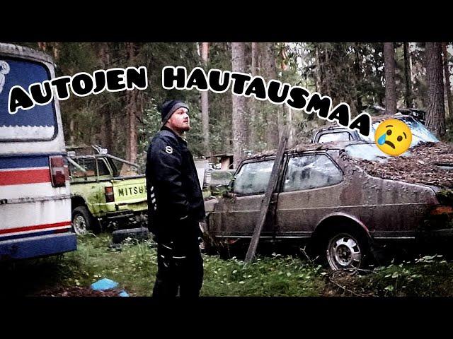 Abandoned cars in the Finnish forest