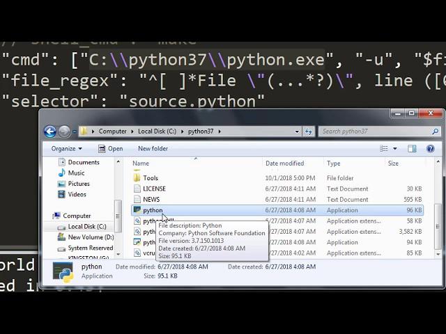 How to run Python in Sublime Text 3 on Windows