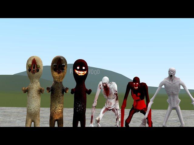 SCP 173 VS SCP 096!!! Garrys Mod Sand Box [Scp Foundation]