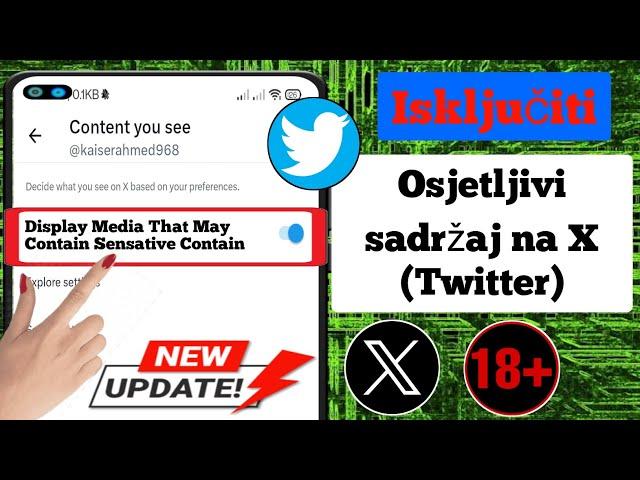 Kako isključiti postavku osjetljivog sadržaja X (Twitter) || @Dynamik.Solution