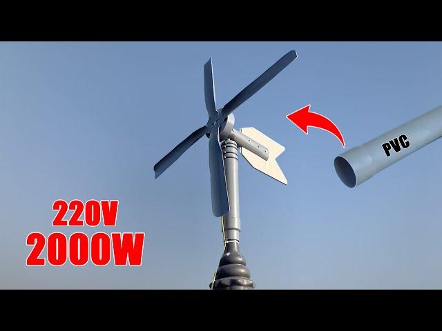 Endless FREE Energy| I made my own mini PVC Windmill at home from PVC drainage pipe | Holic Unknowns