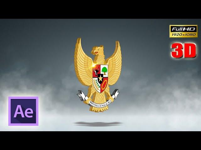 Logo 3D Garuda After Effect (shatter) Full Tutorial