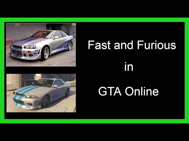 Every Fast and Furious Car We Have In GTA Online