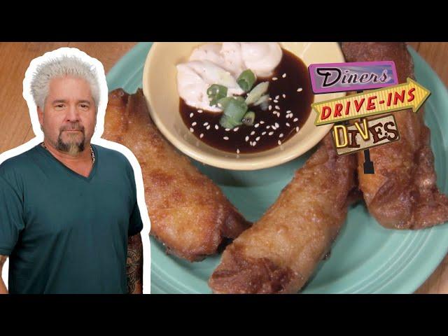 Guy Fieri Returns for *BANK* Kalua Pig Egg Rolls in CA  Diners, Drive-Ins and Dives | Food Network