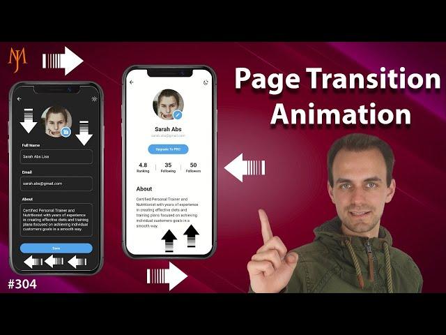 Flutter Tutorial - Page Transition Animation | Route Navigation Transition