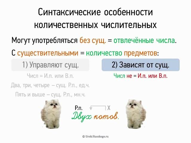 Синтаксические особенности количественных числительных (6 класс, видеоурок-презентация)