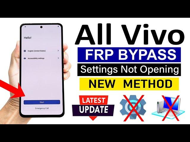 All Vivo Android 14 : Google/ FRP Bypass - Settings Not Open/ New Method (Without PC)