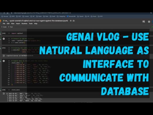 GenAI Vlog - Use Natural Language as Interface to Communicate with Database