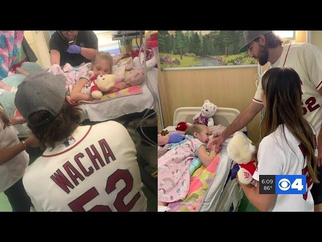 Cardinals visit patients at St. Louis Children's Hospital