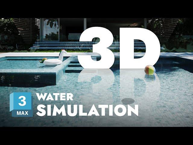 Pool and Water in 3d vizualisation| Caustic, Fluid Simulation, Phoenix.