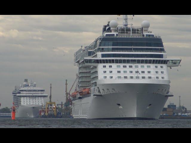 4K | Erstanlauf Regal Princess / Celebrity Silhouette | Start in die Saison 2015 Warnemünde