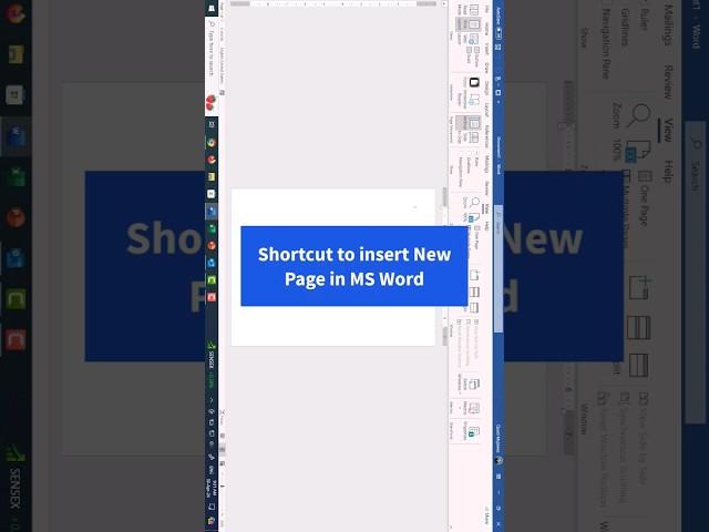 How to quickly create a new page in Microsoft Word