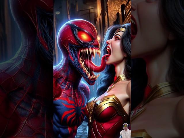 The final battle between Wonder Woman, Batman, Spiderman and ...Zombie Spiderman, Venom, Zombie Army