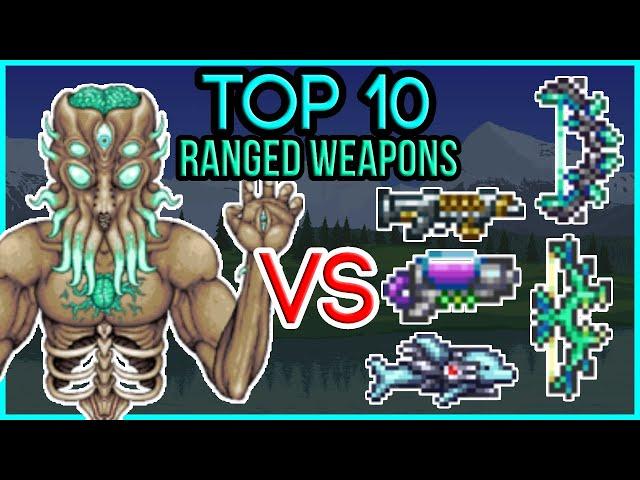 TOP 10 Ranged Weapons vs Moon Lord | Terraria 1.4.1 Comparison