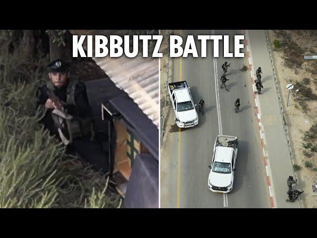 Unseen footage shows close-range fighting between Hamas terrorists & Israeli troops on October 7